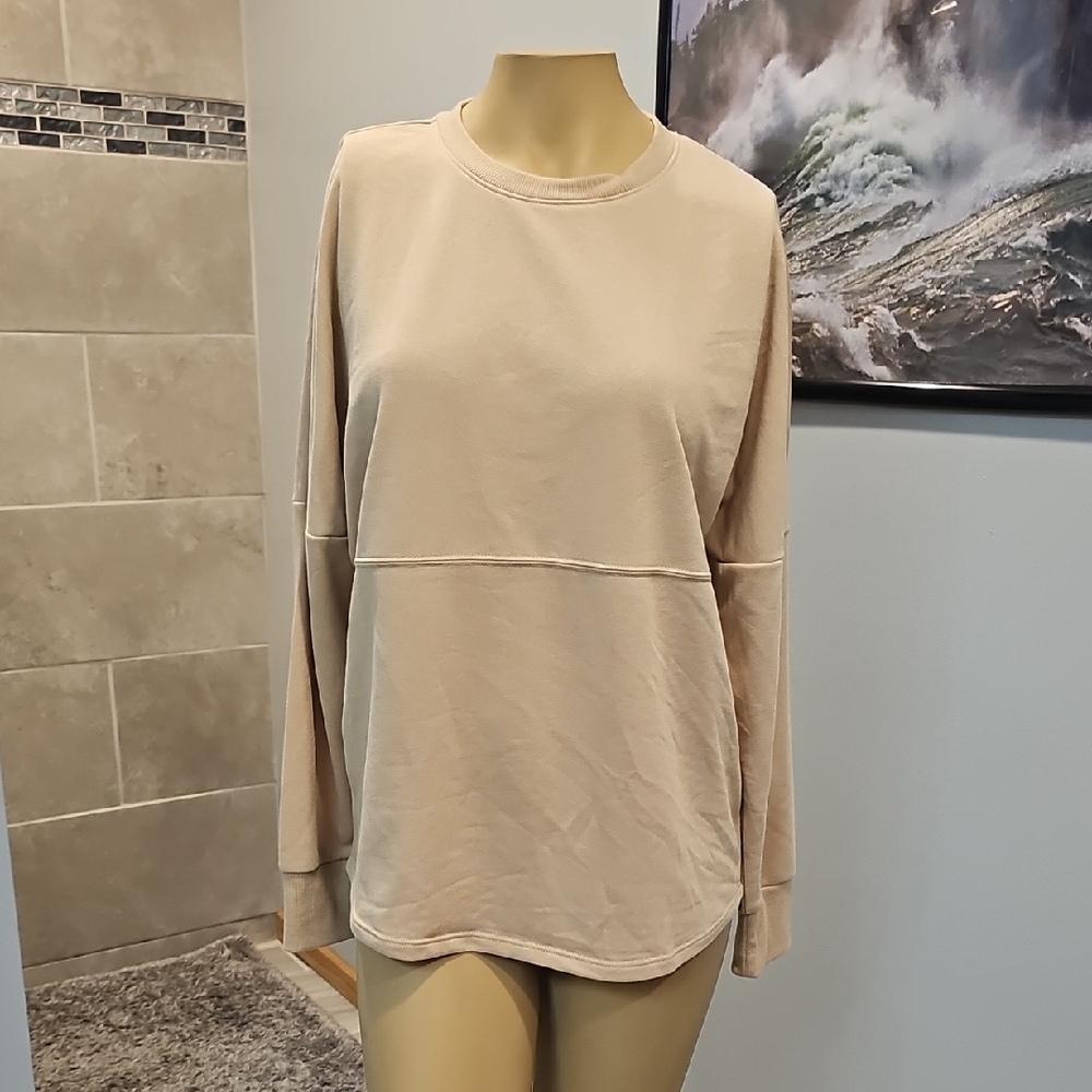 Lularoe Tan Supply Crew Pullover! NWT!